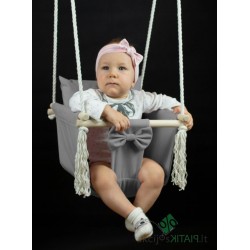 Natilu Magic Grey Velvet sūpynės kūdikiams