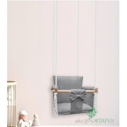 Natilu Magic Grey Velvet sūpynės kūdikiams