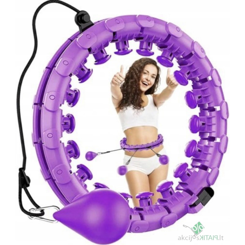 Hula lankelis su didi kamuoliukais 120 cm