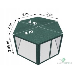 Palapinė 6 sienos 4 x 4 x 2,5 m