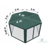 Palapinė 6 sienos 4 x 4 x 2,5 m