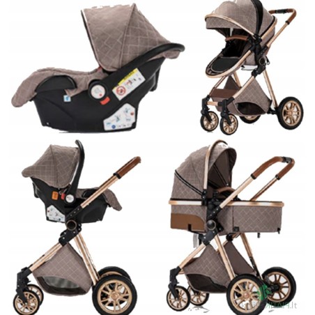 Kūdikių vežimėlis TIARO PREMIUM 3in1