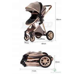 Kūdikių vežimėlis TIARO PREMIUM 3in1