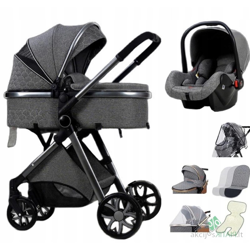Kūdikių vežimėlis TIARO PREMIUM 3in1