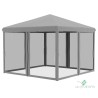 Sodo Paviljonas 4 sienos 2,96 x 2,96 x 2,65 m