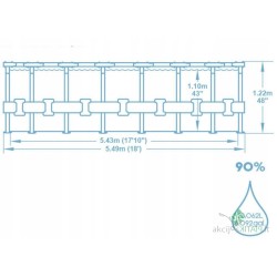 Apvalus  baseinas Bestway 549 x 549 cm