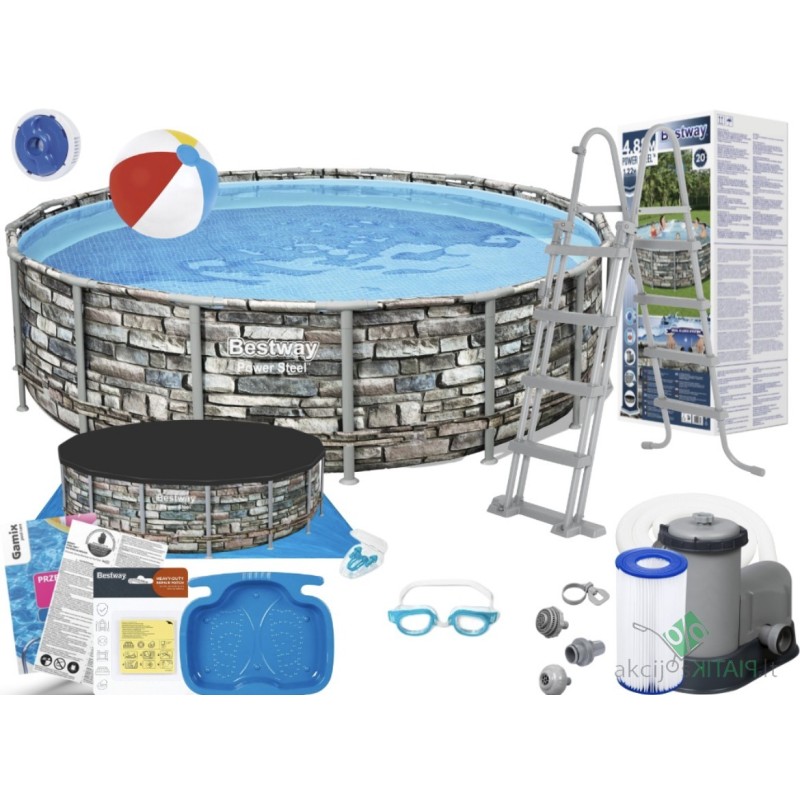 Apvalaus rėmo baseinas Bestway 488 x 488 cm
