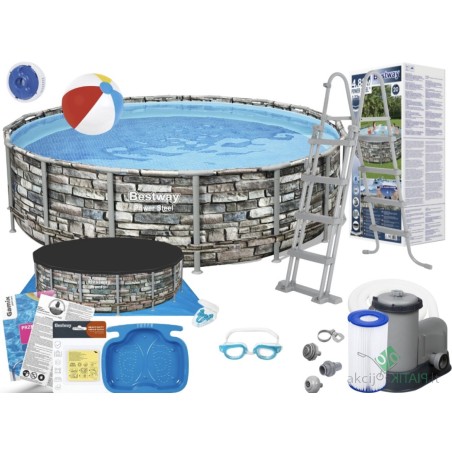 Apvalaus rėmo baseinas Bestway 488 x 488 cm