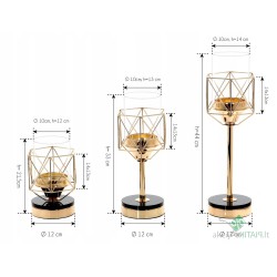 Žvakidžių rinkinys 39 cm 3vnt
